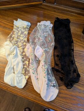 Sheer Socks Three Pairs ( Free With $50.00 Purchase)